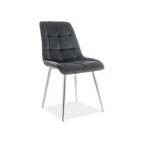 Ēdamistabas krēsls CHICO chrom velvet Ēdamistabas krēsls CHICO chrom velvet